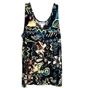 Chico's Traveler's Tank Top Cami Floral Slinky
